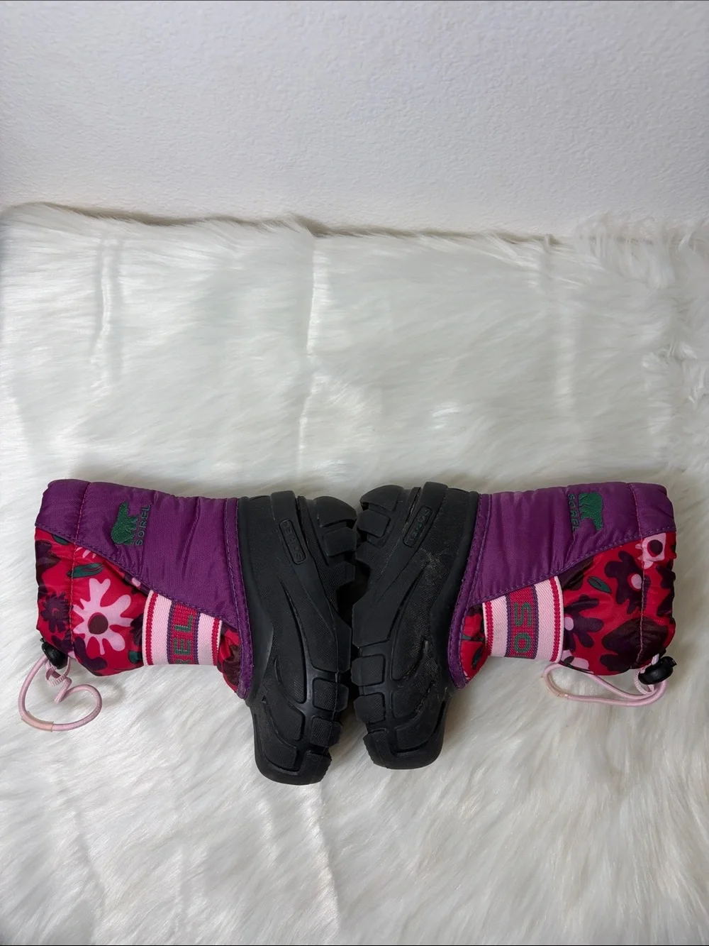 Sorel Pink Purple Floral Snow Boots